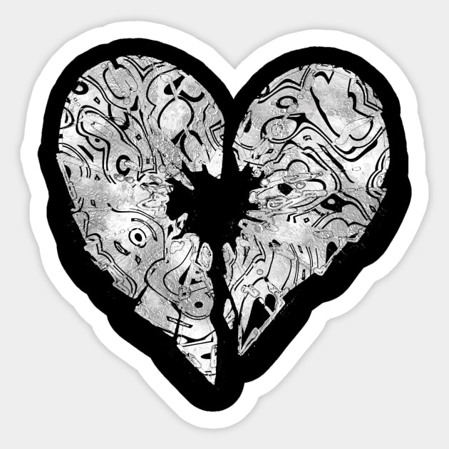 Broken Heart Moonlight Sticker by psanchez